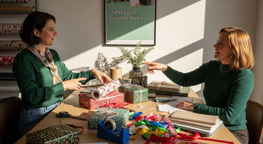 bedrukte effen inpakpapier