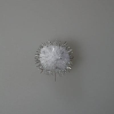 Pom pon met plakker wit voor creatieve projecten