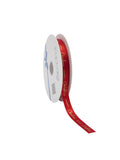 Weihnachtsband Satin Merry Christmas Rot