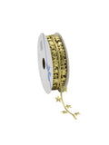Lurex Weihnachtsband Sterne Gold