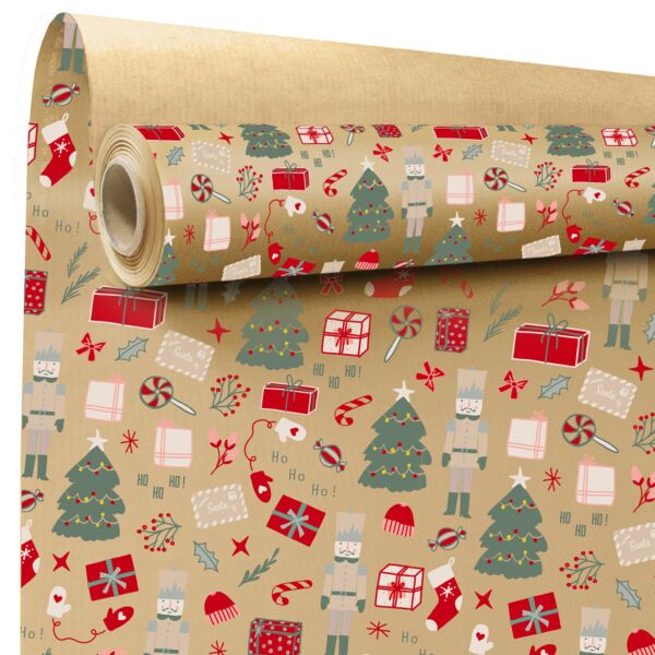 Luxe Inpakpapier - Notenkrakers & Kerstballen | Papier En Versier Luxe Inpakpapier - Notenkrakers & Kerstballen | Papier En Versier
