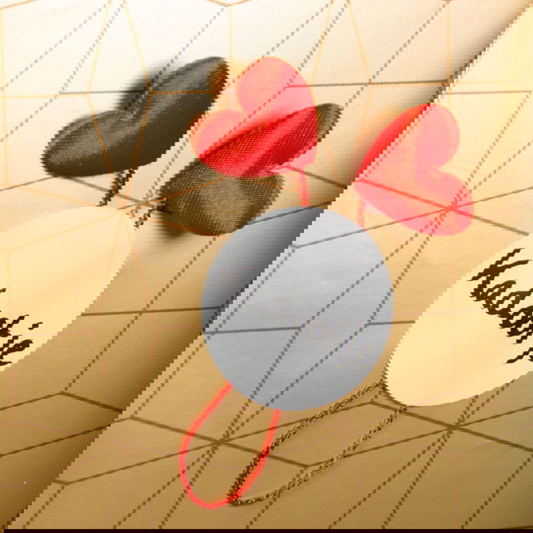 Bijsteker Hartjes Rood - Kadopapier.net