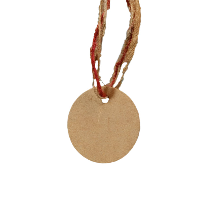 Cadeaulabel Rond Bruin klein - Kadopapier.net