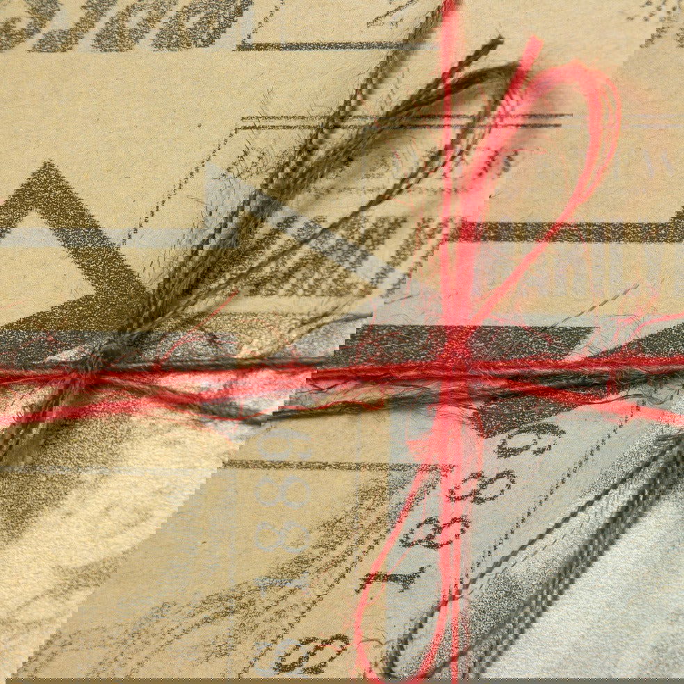 Dun jutetouw Rood - Kadopapier.net