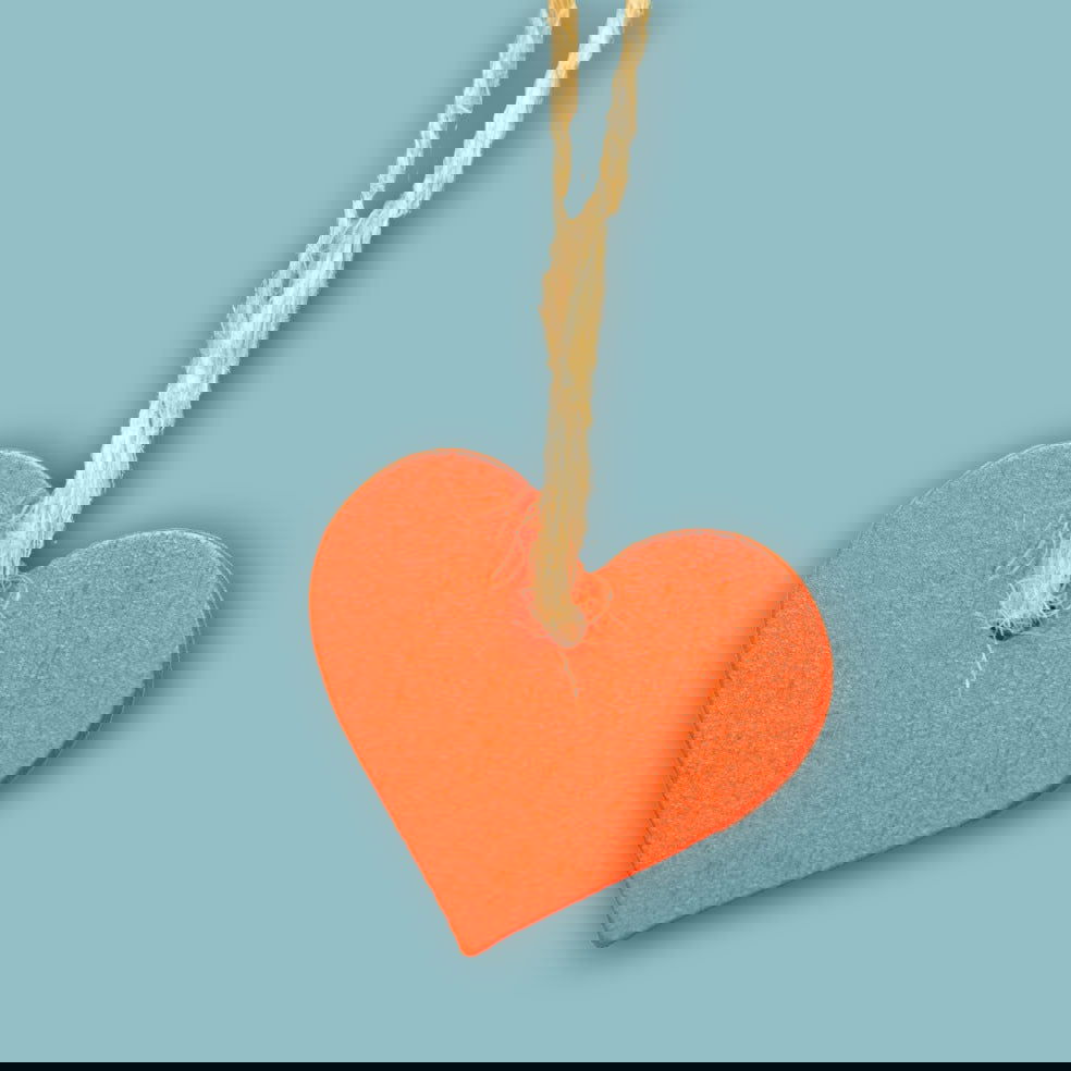 Houten hart Rood - Kadopapier.net