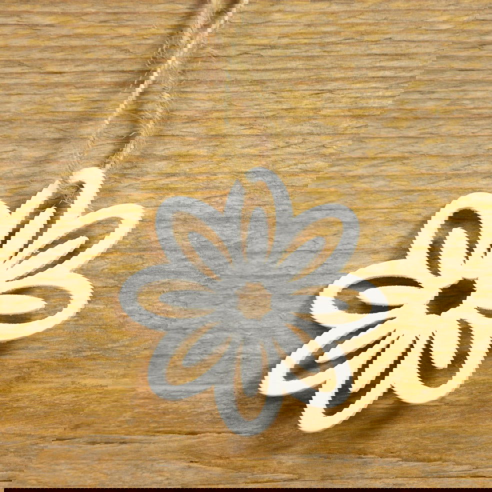 Kadohanger Bloem Wit - Kadopapier.net