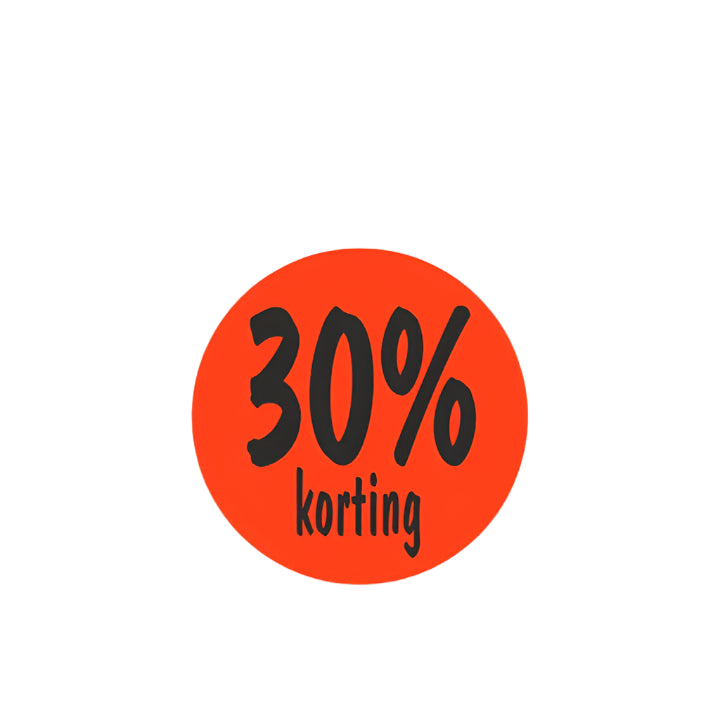 Korting Sticker 30% - Kadopapier.net