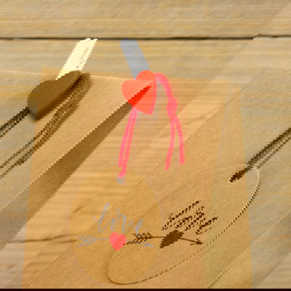 Mini Knijpertjes met Hart Rood - Kadopapier.net