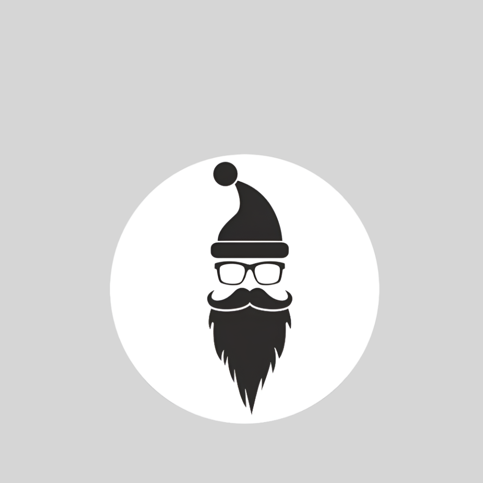 Old School Hipster Santa - Kadopapier.net
