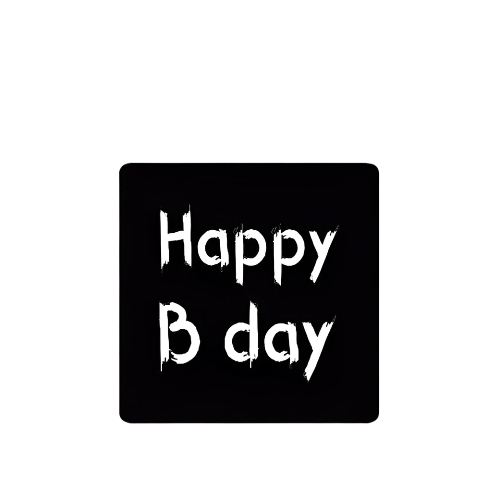 Schoolbord etiketten Happy B Day - Kadopapier.net