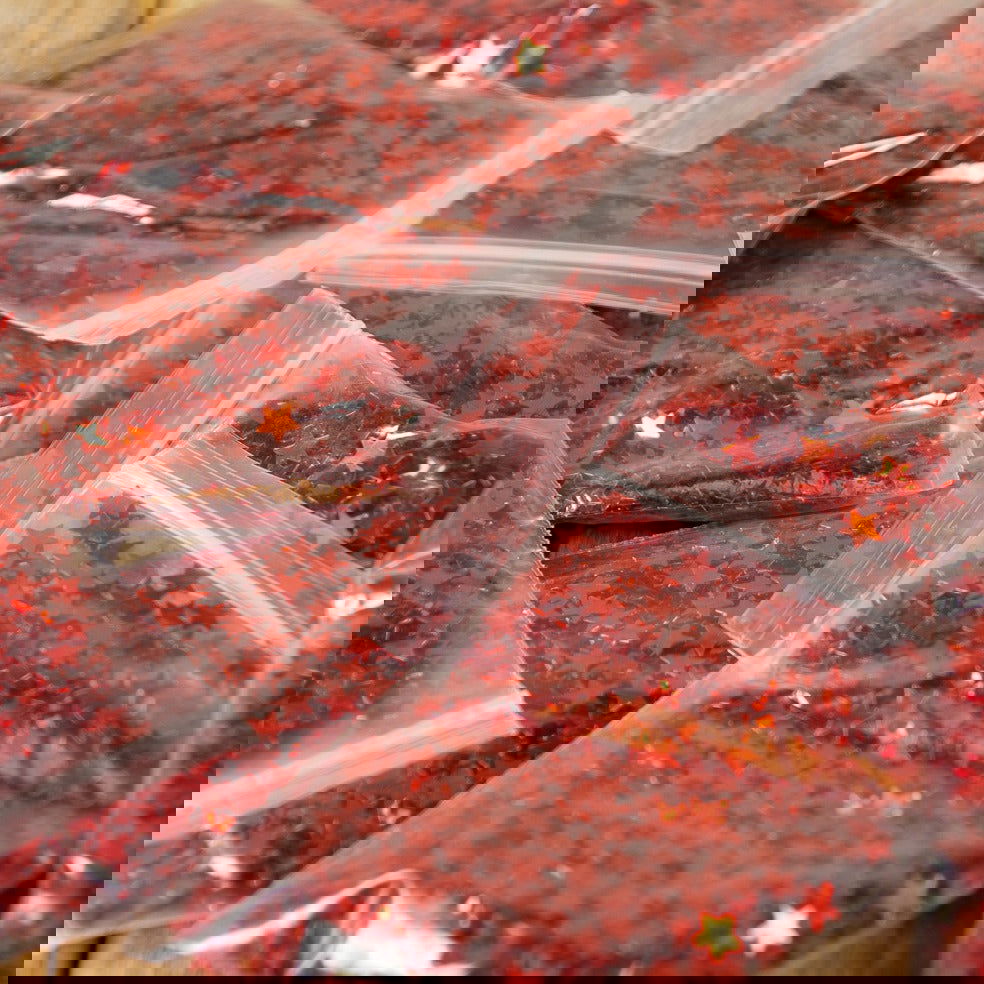 Sterrenstrooisel Rood - Kadopapier.net