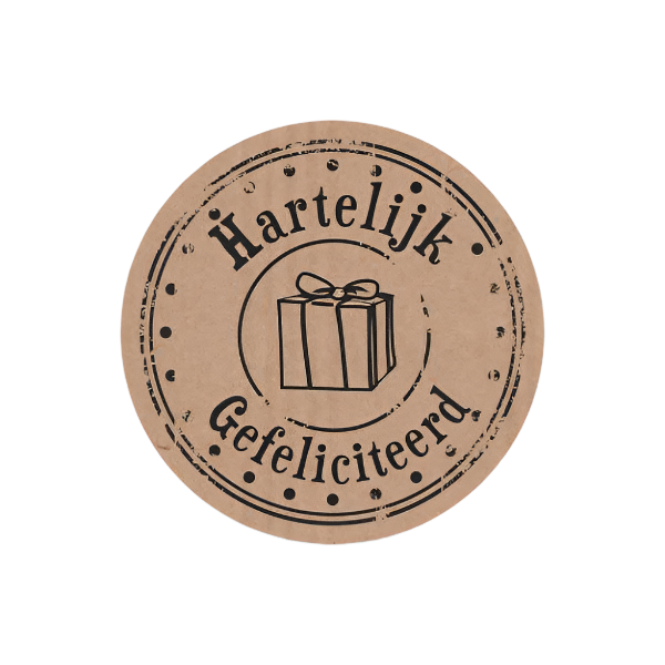 Wensetiketten HG Rond Kraft - Kadopapier.net