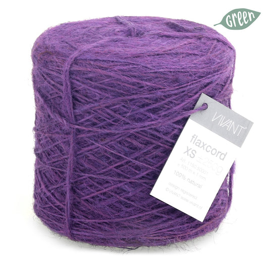 Thin jute rope purple for creative projects and decoration