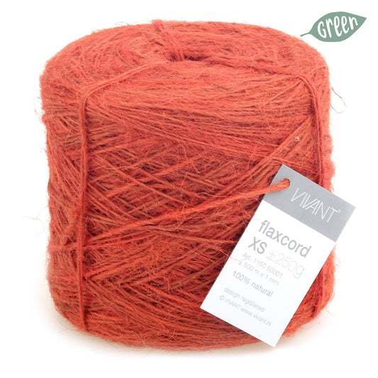 Thin jute rope orange for creative projects and decoration