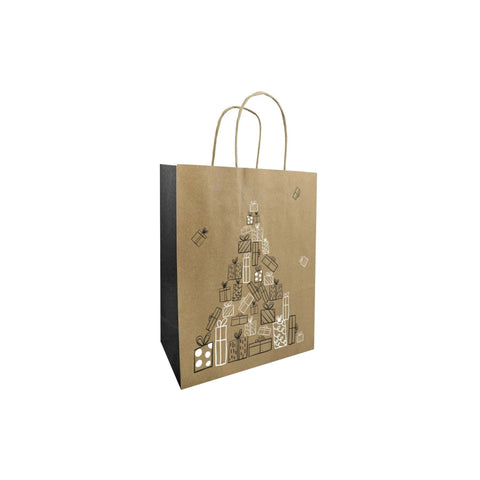 Christmas shopping bag Festivity – 50 pieces – 18+8x22 cm &amp; 26+12x32 cm