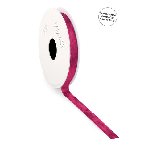 Double Face Velvet Band Rot - Doppelseitiger Samt - 5 Meter - Wahl aus 3 Breiten