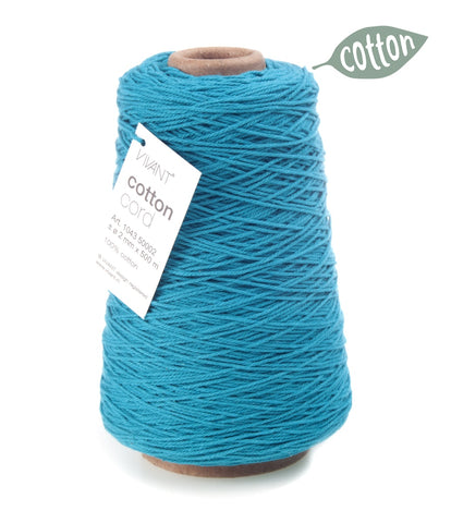 Turquoise cotton rope for creative projects and crafts