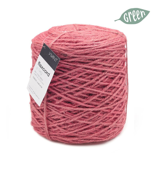Thick jute rope pink for creative projects and decoration