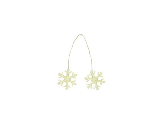 Sneeuwvlokken op Draad Goud | 24 Draadjes, Sneeuwvlokken 3 cm