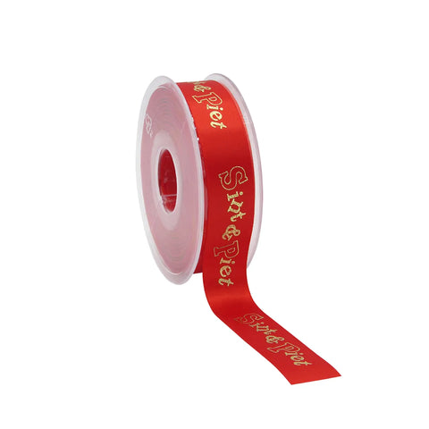 Satijnen Sintlint Rood - 15 mm / 23 mm - 25 meter