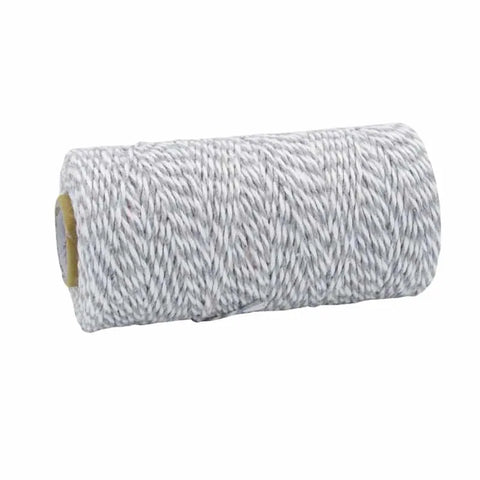 Cotton rope grey - white for creative projects and decoration