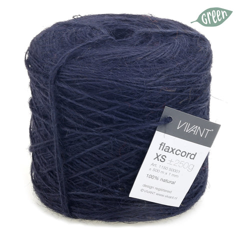 Thin jute rope dark blue for creative projects and decoration