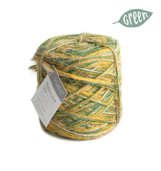 Jute rope tricolor green for creative projects and decoration