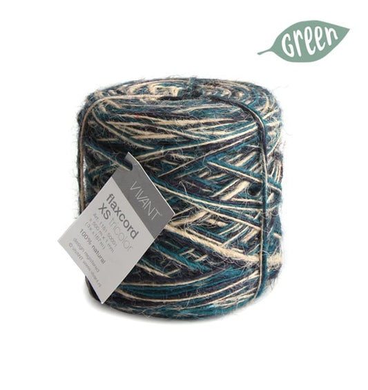 Jute rope tricolor blue for creative projects and decoration
