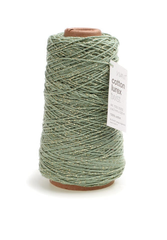 Cotton rope lime green - gold for creative projects