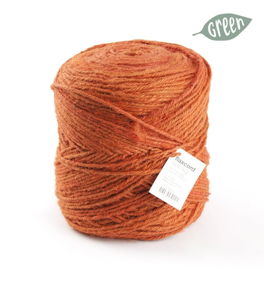 Thick orange jute rope for various creative projects