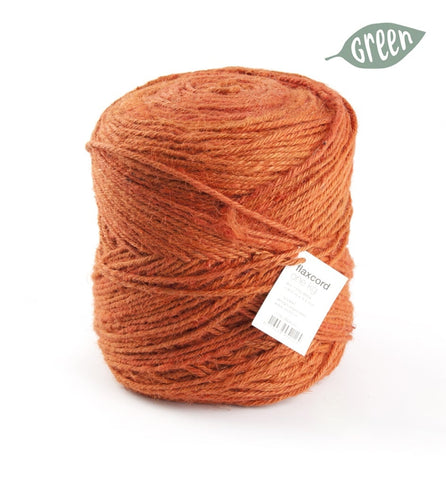 Thick orange jute rope for various creative projects