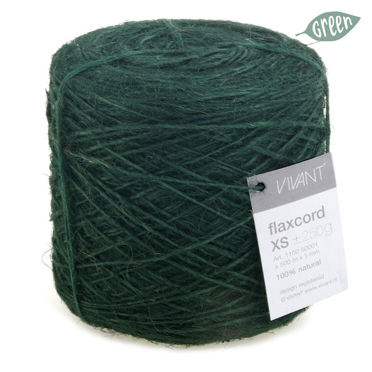 Thin jute rope dark green for creative projects and decoration