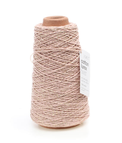 Katoentouw roze - goud voor creatieve projecten - 300mtr. - Katoen Touw