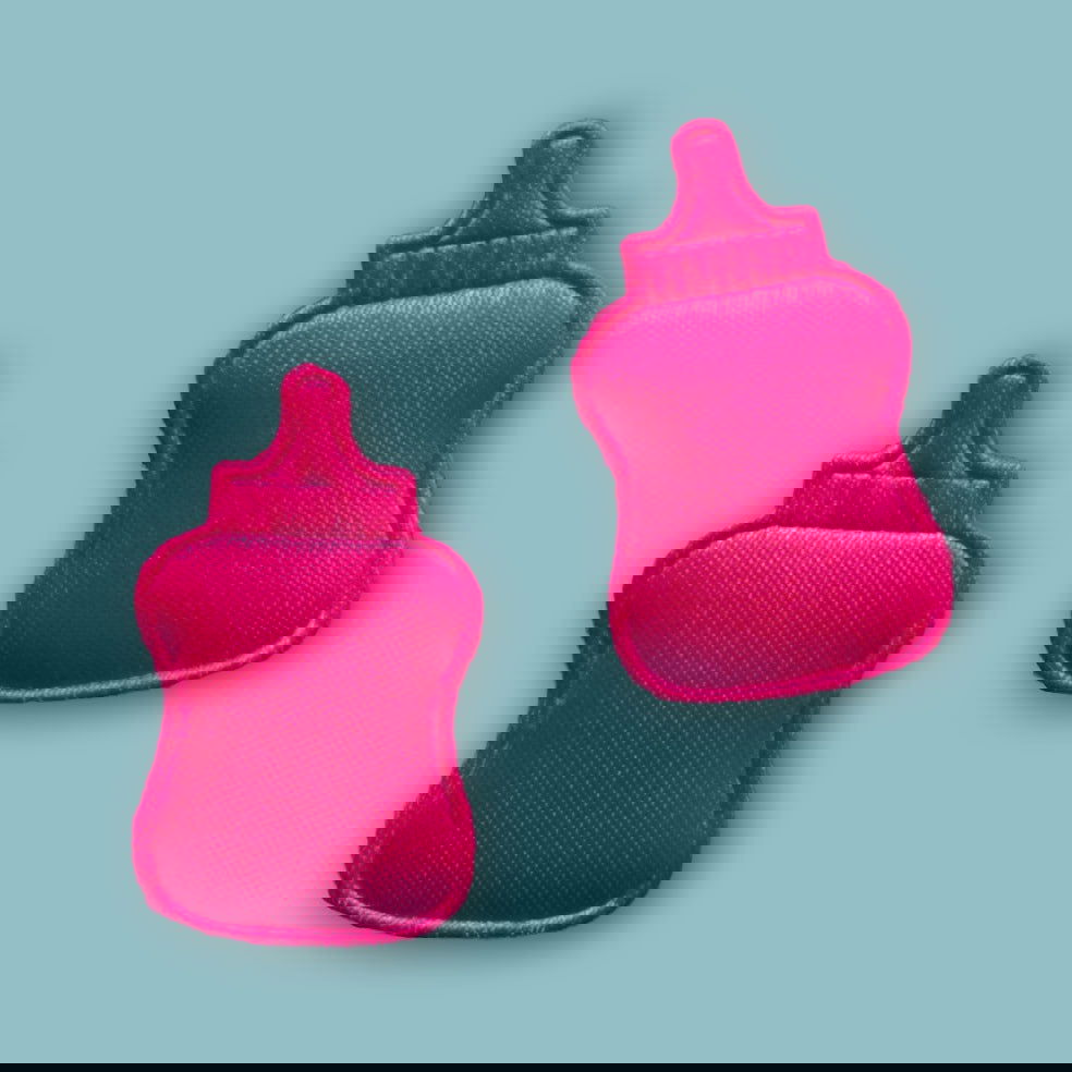 Babyflesje fuchsia - Kadopapier.net