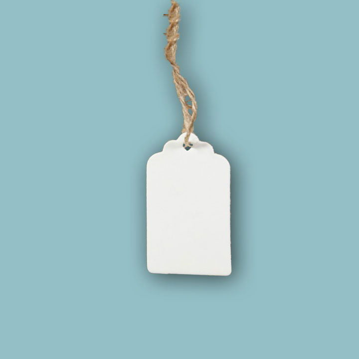 Cadeaulabel Retro Wit klein - Kadopapier.net