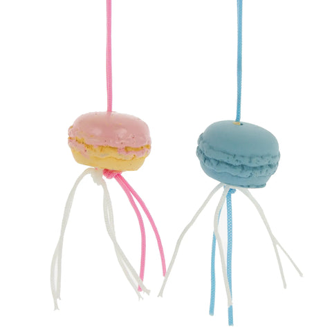 Gelukshanger Macaron > 20mm | 50 Stuks Roze/Blauw