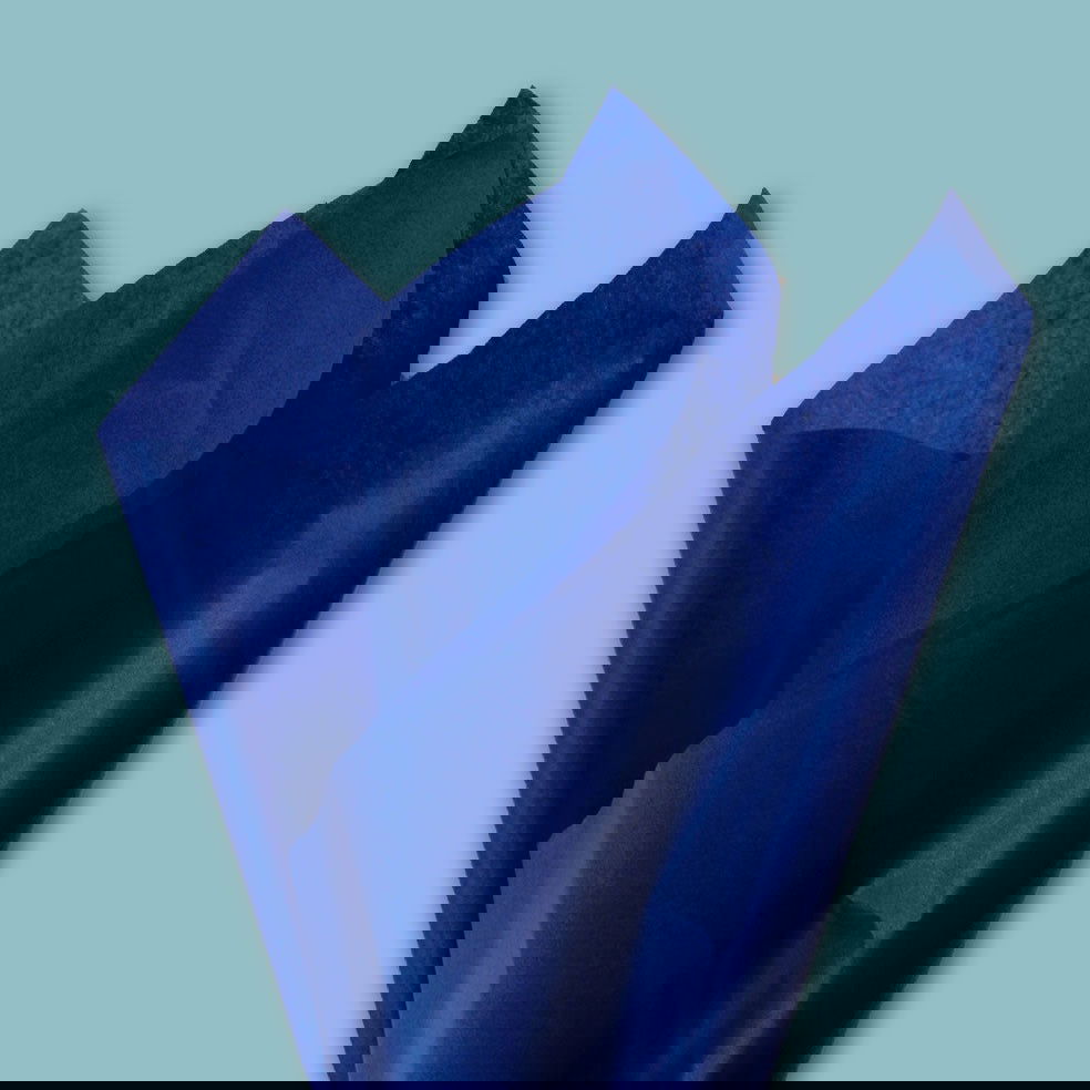 Dik donker blauw vloeipapier - Kadopapier.net