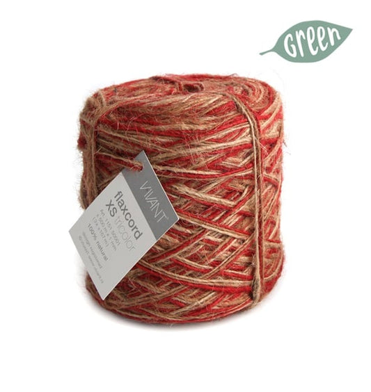Jute rope tricolor red for creative projects and decoration