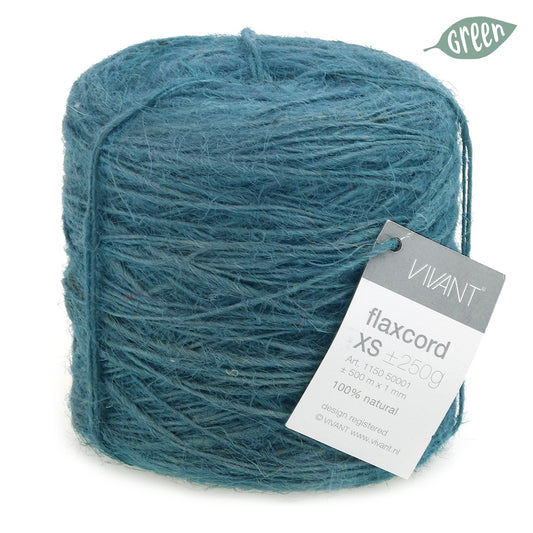 Thin jute rope turquoise for creative projects and decoration