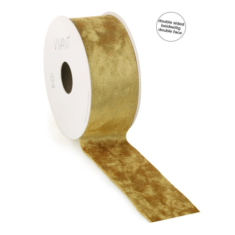 Doppelseitiges Velvet Band Gold - Double Face - 10mm / 25mm / 40mm - 5 Meter