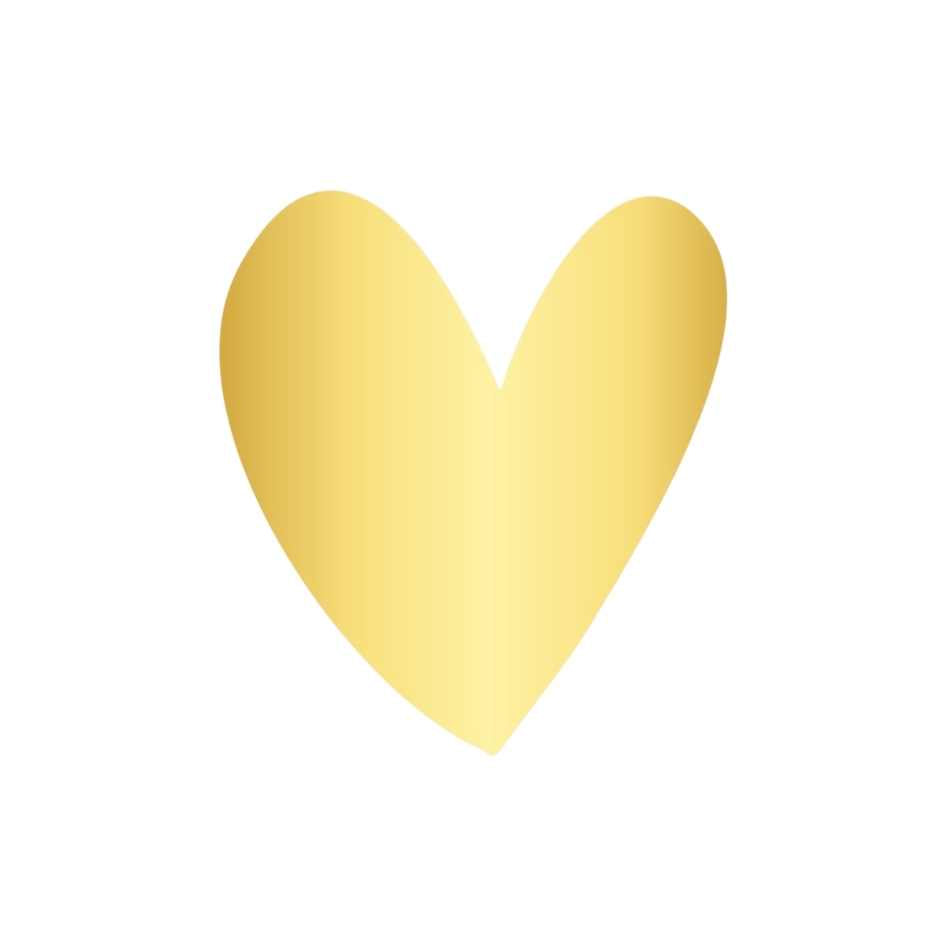 Sluitsticker Hart Goud -  25×28 mm - Sticker-Etiket- 250 stuks