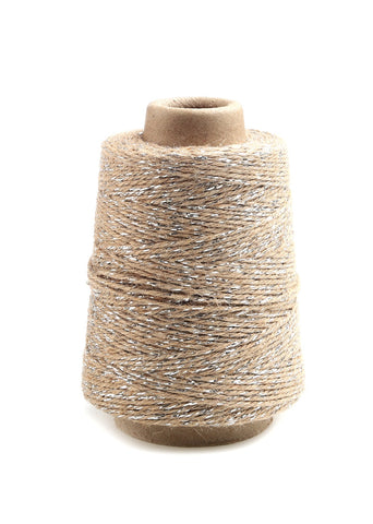 Jute rope high gloss silver wire for creative projects