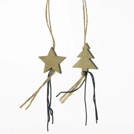 Lucky Pendant Christmas Tree and Star &gt; 25x25mm | 100 Pieces