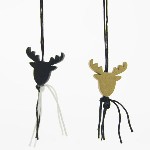 Lucky Reindeer Pendant Black Gold &gt; 25x25 mm | 100 Pieces