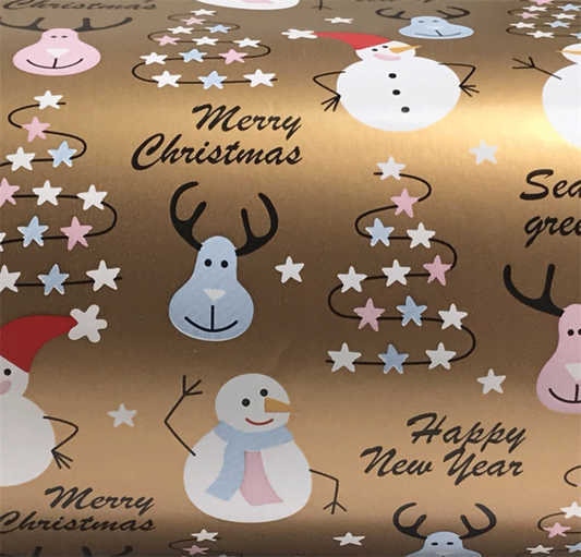 NAVIDAD DE ORO cadeaupapier - kerstpapier inpakpapier voor Kerst - 3 meter x 70 cm - 6 NAVIDAD DE ORO cadeaupapier - kerstpapier inpakpapier voor Kerst - 3 meter x 70 cm - 6