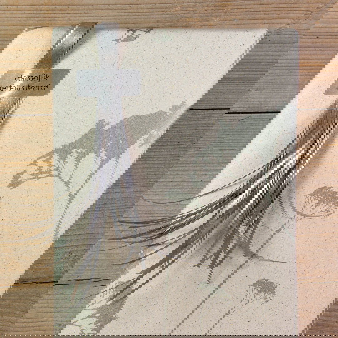 Graspapier met metallic Bloemen - Kadopapier.net