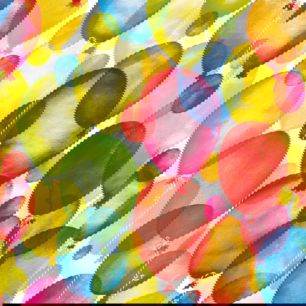Inpakpapier met Ballonnen - Kadopapier.net