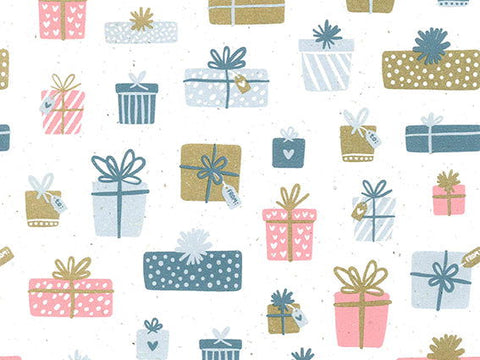 Inpakpapier met kadootjes - Feestelijk Cadeaupapier | 200 Meter - Kadopapier.net