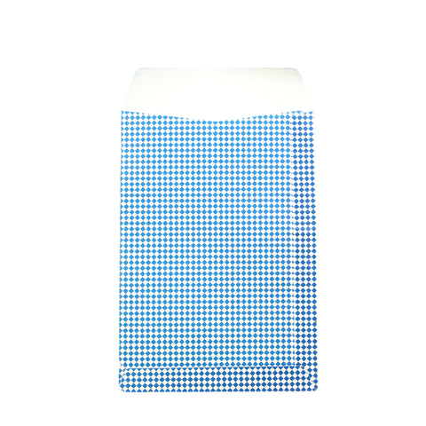 Kadozakje met Ruiten blauw - Kadopapier.net