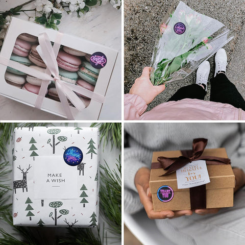 Closing sticker Heart Gold -Sticker-Label-